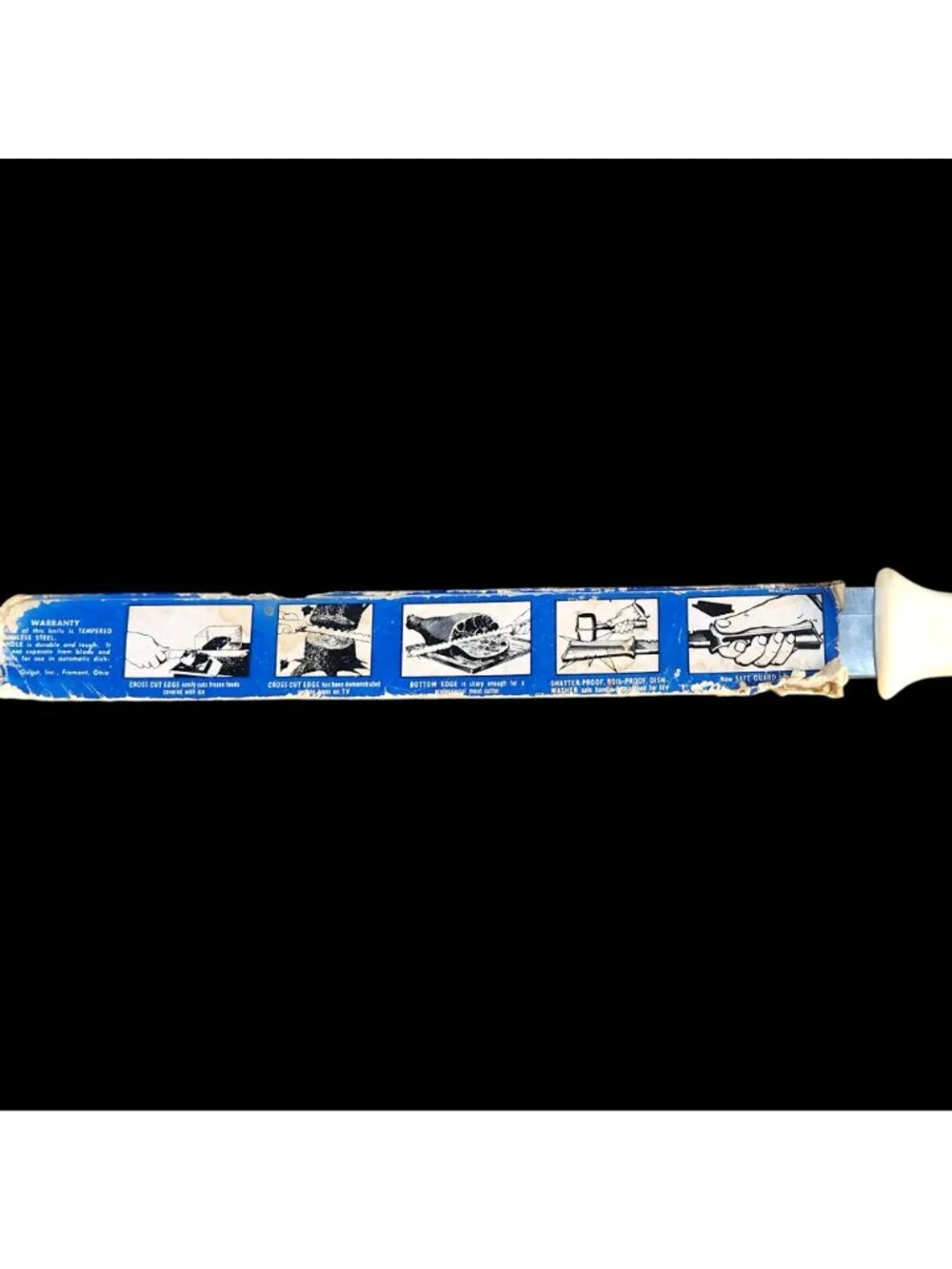 Vintage Quikut Quikkle Multi-Use Knife Frozen Food/Bread/Meat Stainless Steel 16